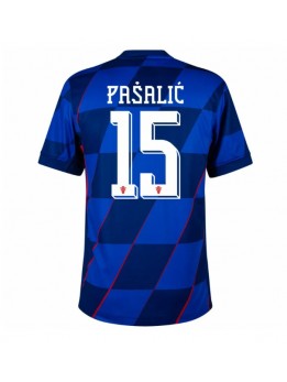 Kroatien Mario Pasalic #15 Replika Borta Kläder EM 2024 Kortärmad